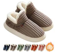 Hokuto Cloud Slippers - Unisex Winter Cozy Fashion Plush Warm Home Slippers (Brown, Adult, Women, 8, UK 9, Medium)