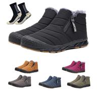Hokuto Waterproof Barefoot Shoes Winter Women Men, Barefoot Shoes Lined Winter Boots Minimalist Trail Running Shoes (Z,40)