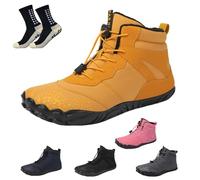 Hokuto Waterproof Barefoot Shoes Winter Women Men, Barefoot Shoes Lined Winter Boots Minimalist Trail Running Shoes (M,43)