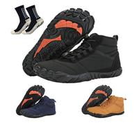 Hokuto Waterproof Barefoot Shoes Winter Women Men, Barefoot Shoes Lined Winter Boots Minimalist Trail Running Shoes (C,46)