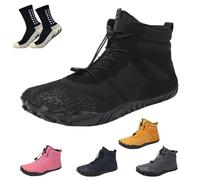 Hokuto Waterproof Barefoot Shoes Winter Women Men, Barefoot Shoes Lined Winter Boots Minimalist Trail Running Shoes (P,40)