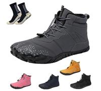 Hokuto Waterproof Barefoot Shoes Winter Women Men, Barefoot Shoes Lined Winter Boots Minimalist Trail Running Shoes (Q,41)