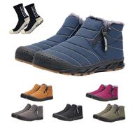 Hokuto Waterproof Barefoot Shoes Winter Women Men, Barefoot Shoes Lined Winter Boots Minimalist Trail Running Shoes (Y,42)
