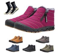 Hokuto Waterproof Barefoot Shoes Winter Women Men, Barefoot Shoes Lined Winter Boots Minimalist Trail Running Shoes (W,38)