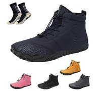 Hokuto Waterproof Barefoot Shoes Winter Women Men, Barefoot Shoes Lined Winter Boots Minimalist Trail Running Shoes (O,45)
