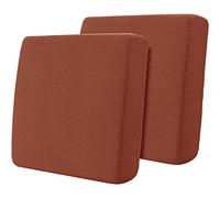 Hokway Stretch Couch Cushion Slipcovers Reversible Cushion Replacement Slipcovers Sofa Cushion Covers(Brick, 2)