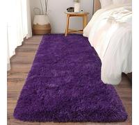 HOKXUAN Machine Washable Rug 200 x 250 cm Large Size Short Pile Soft Touch Thick Shaggy Soft and Elegant Carpets Different Sizes for Living Room, Kids Room, Purple