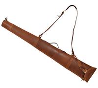 HOL Leather Gun Slip Sleeve for Shotgun Rifle Carry Case Bag with Handle Carlisle Tan