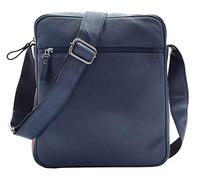 HOL Mens Real Leather Cross Body Bag Travel Organiser Messenger Pouch Aller Navy