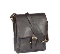 HOL14 Real Leather Messenger Bag House of Leather Brown Small
