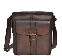 HOL3799 Brown Real Leather Messenger Bag House of Leather Brown Small