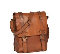 HOL995 Tan Real Leather Messenger Bag House of Leather Tan Medium