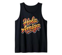 Hola Amiga Friendly Spanish Phrase Tank Top