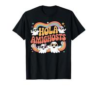 Hola Amighosts Ghost Funny Halloween Costume Spanish Groovy T-Shirt