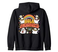 Hola Amighosts Ghost Funny Halloween Costume Spanish Teacher Zip Hoodie