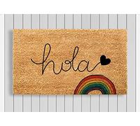 Hola Doormat Welcome Spanish Doormat Welcome Rug Housewarming Gift Front Door Decor Door Mat Porch Decor Non-Slip Mat for Home Indoor Farmhouse Funny Kitchen Rugs Patio Housewarming Gift 50x80cm