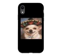 "Hola” Funny Chihuahua Dog Blurry Meme Spanish Case for iPhone XR