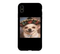 "Hola” Funny Chihuahua Dog Blurry Meme Spanish Case for iPhone XS Max