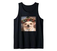 Hola” Funny Chihuahua Dog Blurry Meme Spanish Tank Top