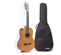Hola! Music HG-39GLS (39 inch) Full Size Deluxe Nylon Strings Classical Guitar, Natural Gloss Finish