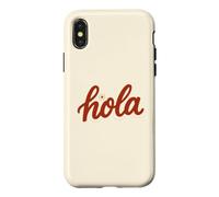 Hola Spanish Greeting Cute Red Hello Latina Boho Summer Case for iPhone X/XS