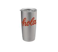 Hola Spanish Greeting Cute Red Hello Latina Boho Summer Stainless Steel Insulated Tumbler