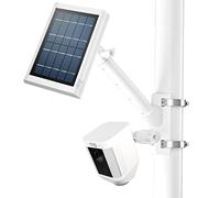 HOLACA 2-in-1 Pole Mount Compatible with R-ing Stick Up Cam/Pro, Spotlight Cam Plus/Pro, Eufy, Arlo Security Camera, for any Camera & Solar Panel with a 1/4" Threaded, White