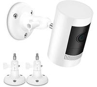 HOLACA 360 Degree Adjustable Mount for Rin g Stick Up Battery/Plug-in/Elite HD Security Camera, Stable Outdoor Bracket Mounting Kit for Stick Up Wired Security Camera Accessroies, White