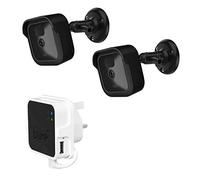 HOLACA Blink Outdoor Camera Mount, Weather Proof Protective Cover With Sync Module Outlet Mount for All New Outdoor Home Security Camera System, Black 2-Pack