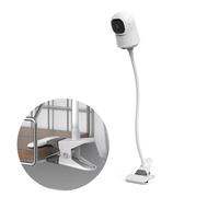 HOLACA Clip Mount for eufy Indoor Cam C210/C220 E30 E220 Stand Bracket with 1/4 Threaded Hole Holder for Crib Nursery Pillars (White)