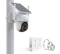 HOLACA Pole Mount Compatible with AOSU, ANSQUE, Cinnado, Eufy, Argus, SEHMUA, Tapo Security Camera, Mount Bracket for Solar Security Camera (Camera NOT Included), White