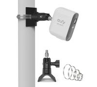 HOLACA Pole Mount Compatible with Eufycam 1/2/2C/2C Pro/3/3C/E, Arl o Pro 2/3/4/Ultra 1&2/Essential Surveillance Cameras, and Other Cameras with 1/4" Thread, Black | 1PCS