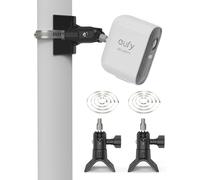 HOLACA Pole Mount Compatible with Eufycam 1/2/2C/2C Pro/3/3C/E, Arl o Pro 2/3/4/Ultra 1&2/Essential Surveillance Cameras, and Other Cameras with 1/4" Thread, Black | 2PCS