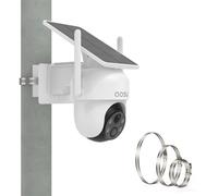 HOLACA PTZ Camera Pole Mount for AUSO/ANSQUE/Eufy/SEHMUA/Tapo/Cinnado/Reolink Solar Security Cameras Wireless Outdoor (White) (White)