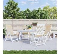 Holamys vidaXL Highback Chair Cushion Set of 4, Beige Fabric Seating for Picnic, Living Room & Outdoor Décor, Breathable Seat Pillow, Large Rectangular Cushions