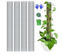 HOLANHING 4 Pack Metal Moss Pole, 40" Moss Poles for Plants Monstera, Stackable Sphagnum Moss Pole for Plants Work with Sphagnum Moss(4 Pack 40")