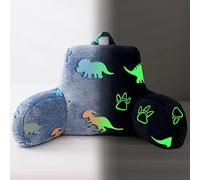 Holawakaka Glow in The Dark Bed Rest Pillow with Arms,Glitter Dinosaurs Reading Pillows Perfect for Adults,Teens,Kids,Pregnancy Lumbar Head Neck Coccyx Lower Back Support Cushion