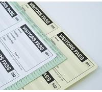 Holbé Confidental Visitor Sign in Book/150 Badge Inserts per Book/Perforated/GDPR Compliant Security Sheet/Self Duplicating Copy/Water Resistant Cover