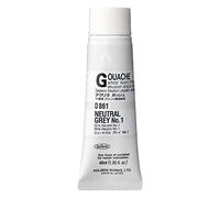Holbein Acrylic Gouache Artists Acrylic Polymer Emulsion, 40ml Neutral Grey #1 (D861A)
