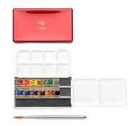 Holbein : Artists' : Watercolour Paint : Half Pan : Palm Box Set of 12