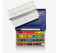 Holbein : Artists' Watercolour Paint : Half Pan : Palm Plastic Case Set of 36
