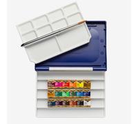 Holbein : Artists' Watercolour Paint : Half Pan : Plastic Case Set of 18