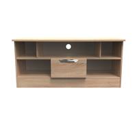 Holborn 1 Drawer TV & Media Unit (Ready Assembled) Ready Assembled 2 U Light Oak One Size