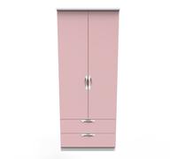 Holborn 2 Door 2 Drawer Wardrobe (Ready Assembled) Ready Assembled 2 U Dusty Pink One Size