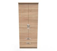 Holborn 2 Door 2 Drawer Wardrobe (Ready Assembled) Ready Assembled 2 U Light Oak One Size