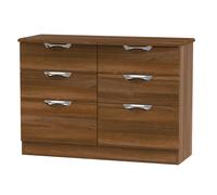 Holborn 6 Drawer Wide Chest (Ready Assembled) Ready Assembled 2 U Walnut One Size