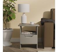 Holborn Bottom Drawer Lamp Table (Ready Assembled) Ready Assembled 2 U Mid Grey One Size