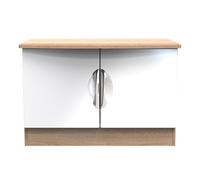 Holborn Compact 2 Door TV & Media Unit (Ready Assembled) Ready Assembled 2 U White One Size