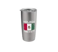 Holbox Mexico Flag Distressed Mexican Pride Stainless Steel Insulated Tumbler