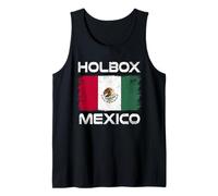 Holbox Mexico Flag Distressed Mexican Pride Tank Top